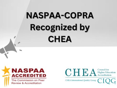 NASPAA-COPRA Recognized by CHEA
